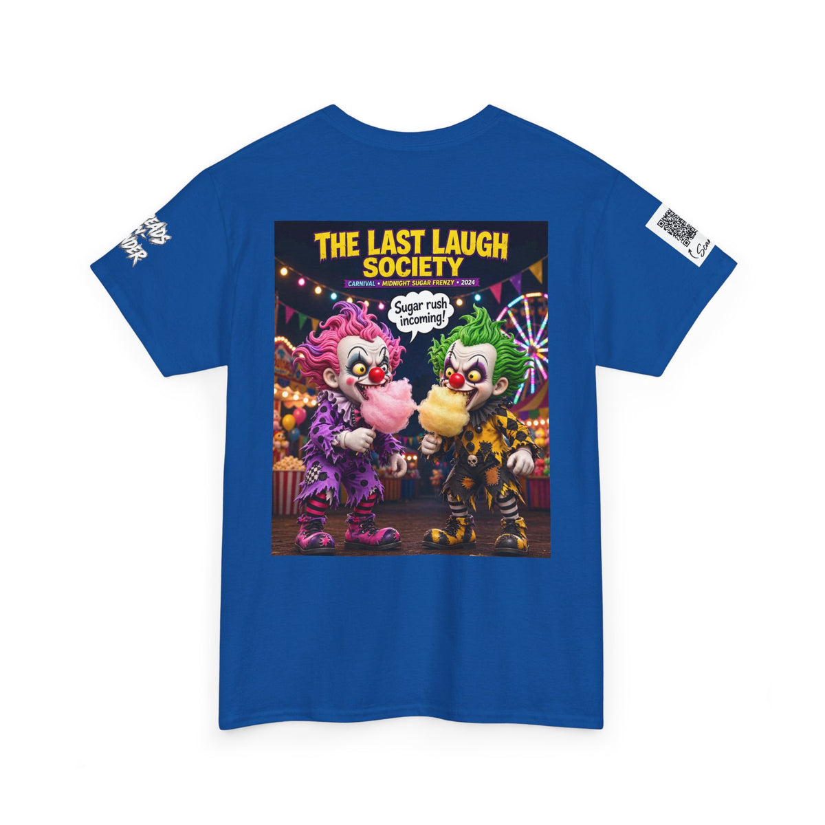 The Last Laugh Society Tee #129 — Carnival Clown Horror Graphic T-Shirt