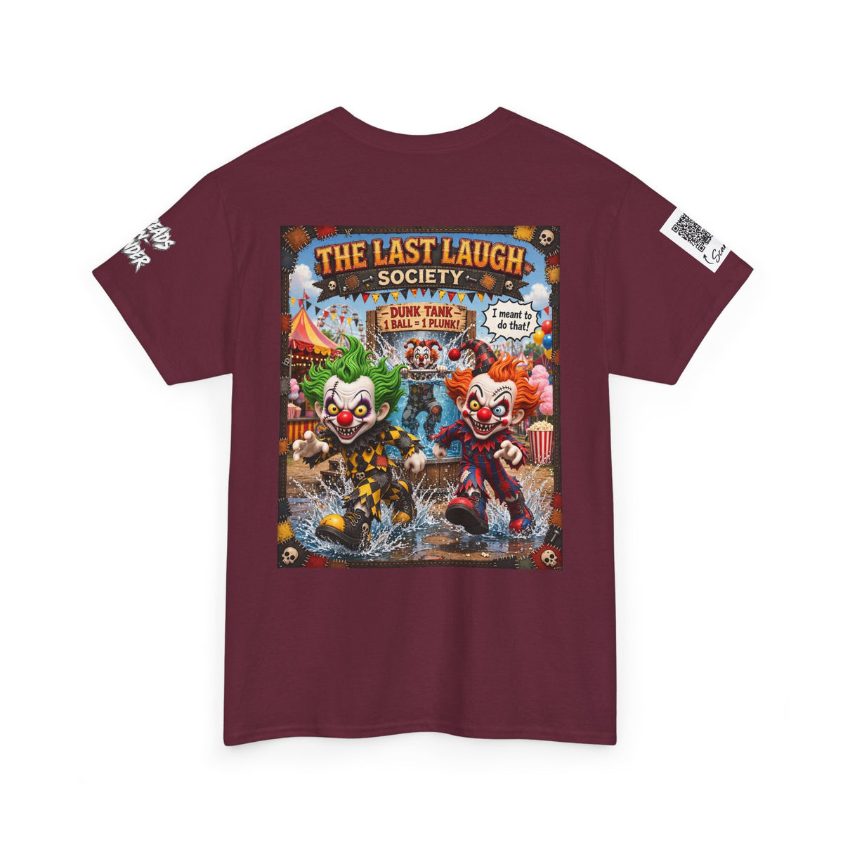 The Last Laugh Society Tee #131 — Carnival Clown Horror Graphic T-Shirt