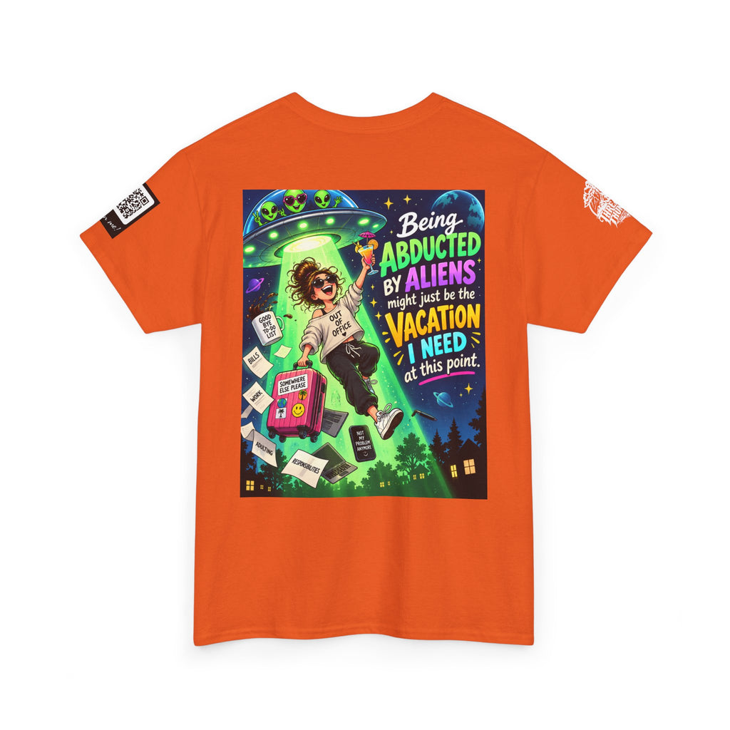 Alien Abduction Vacation — Out of Office Back Graphic Tee