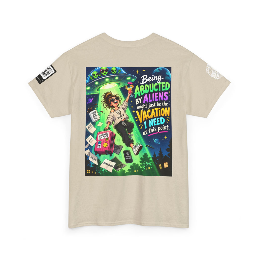 Alien Abduction Vacation — Out of Office Back Graphic Tee