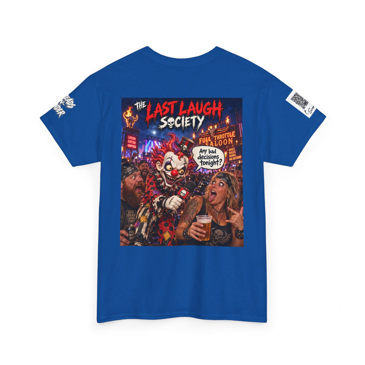 The Last Laugh Society Tee #131 — Carnival Clown Horror Graphic T-Shirt