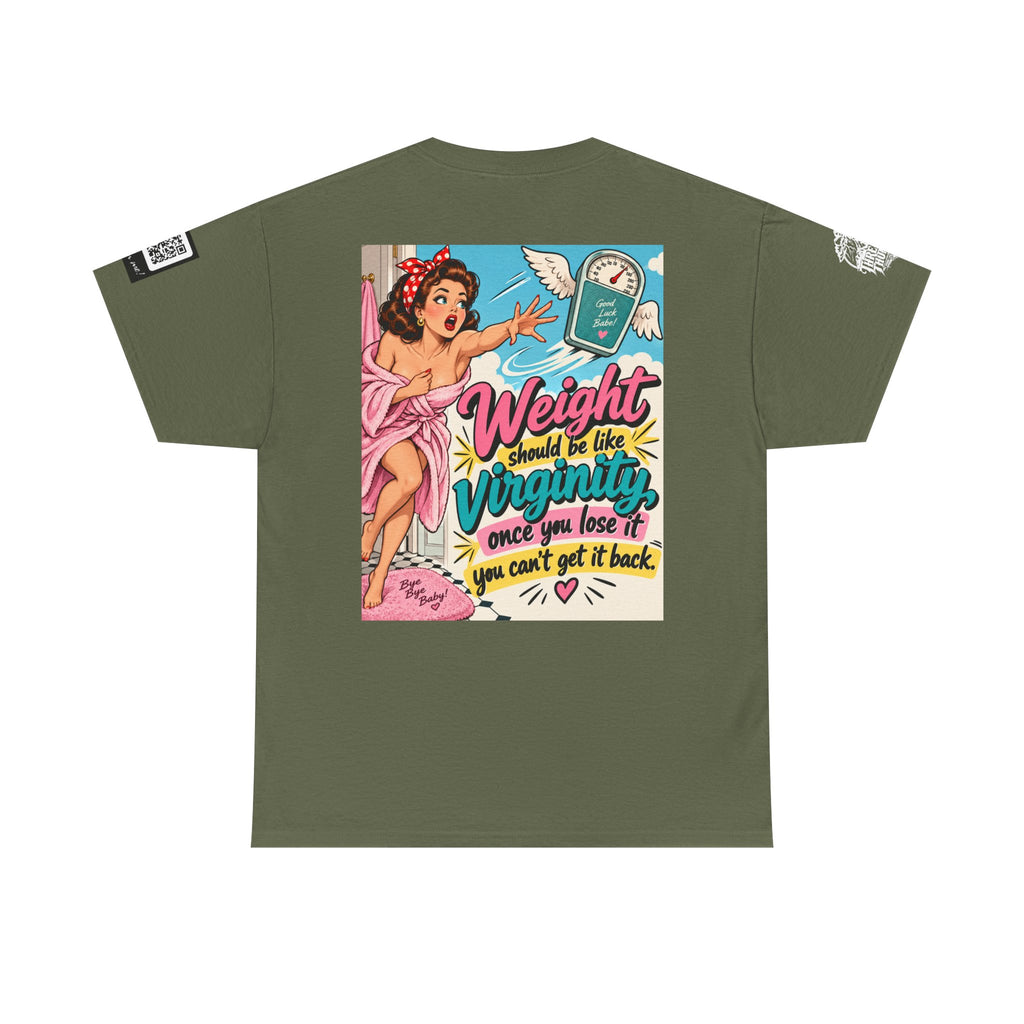 Weight Is Like Virginity — Retro Pinup Back Graphic Tee