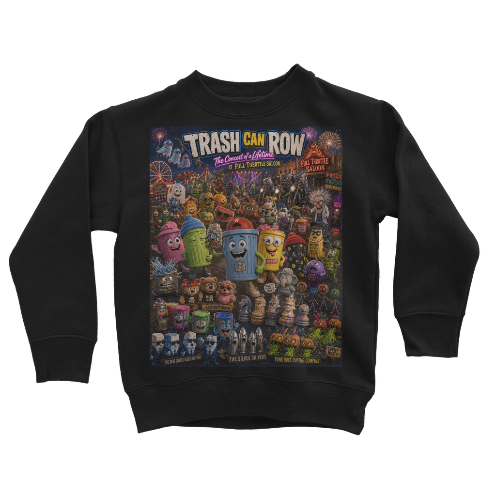 Trash Can Row: Concert for a Lifetime – Classic Kids Sweatshirt