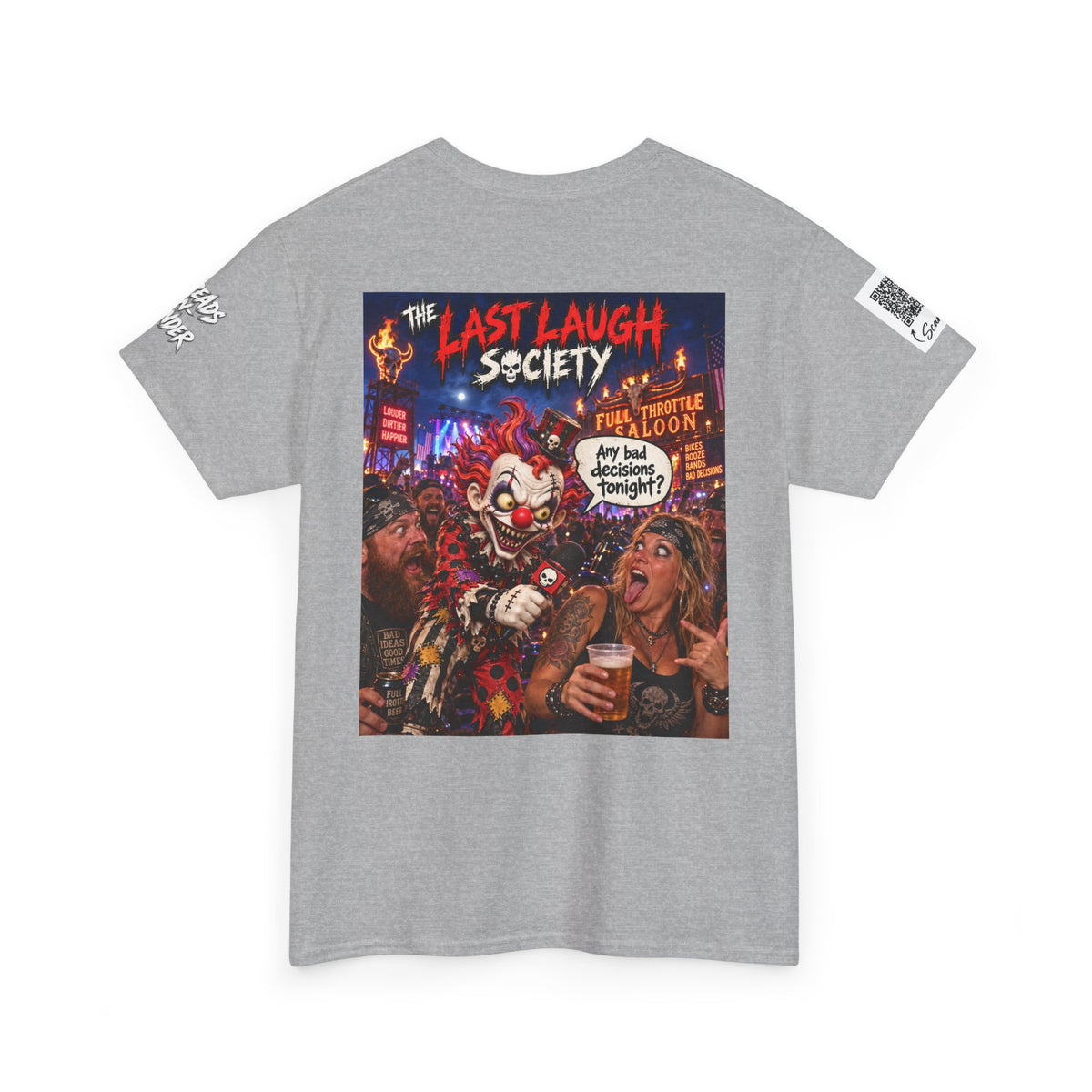 The Last Laugh Society Tee #131 — Carnival Clown Horror Graphic T-Shirt