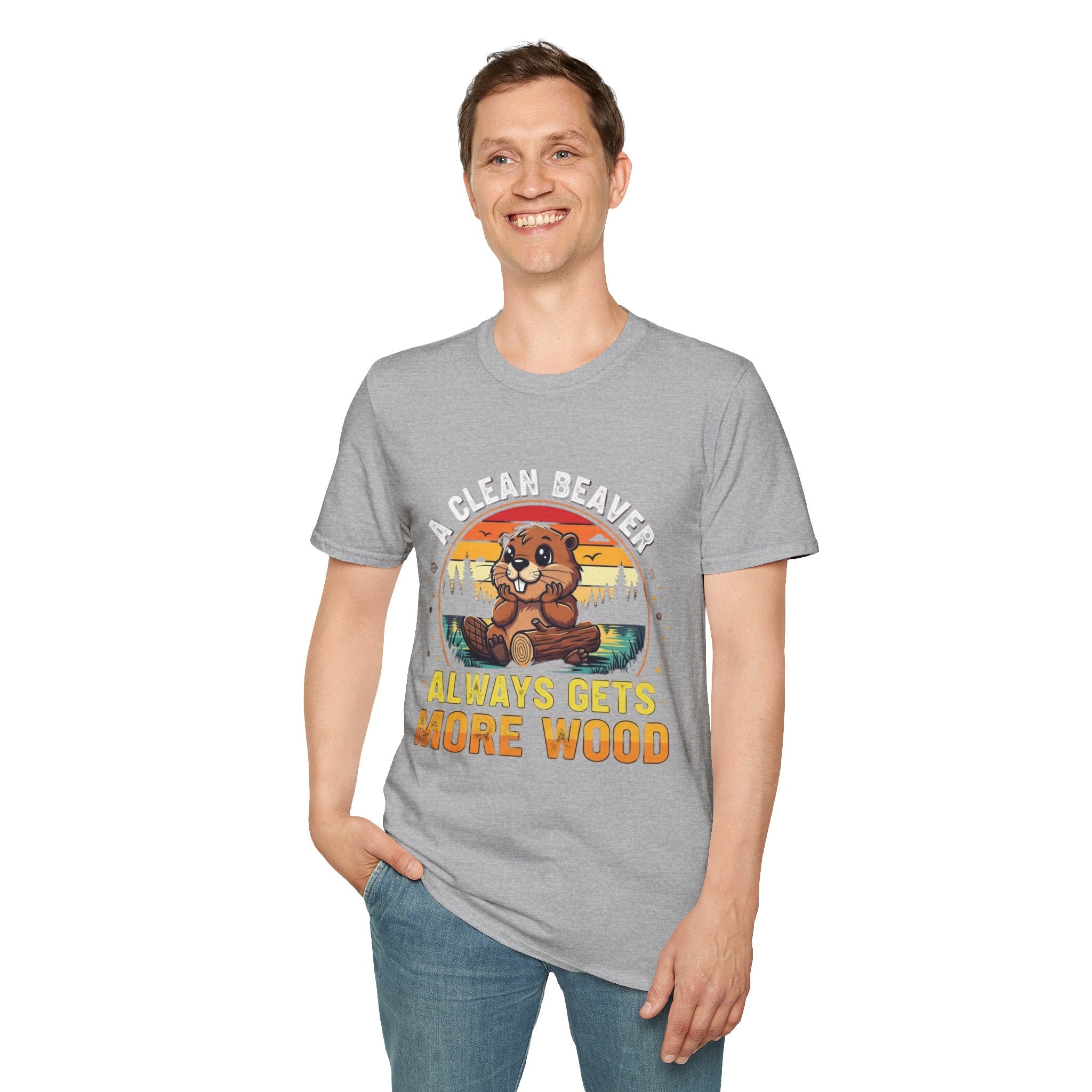 A Clean Beaver T-Shirt — "A Clean Beaver Always Gets More Wood" Retro Graphic Tee