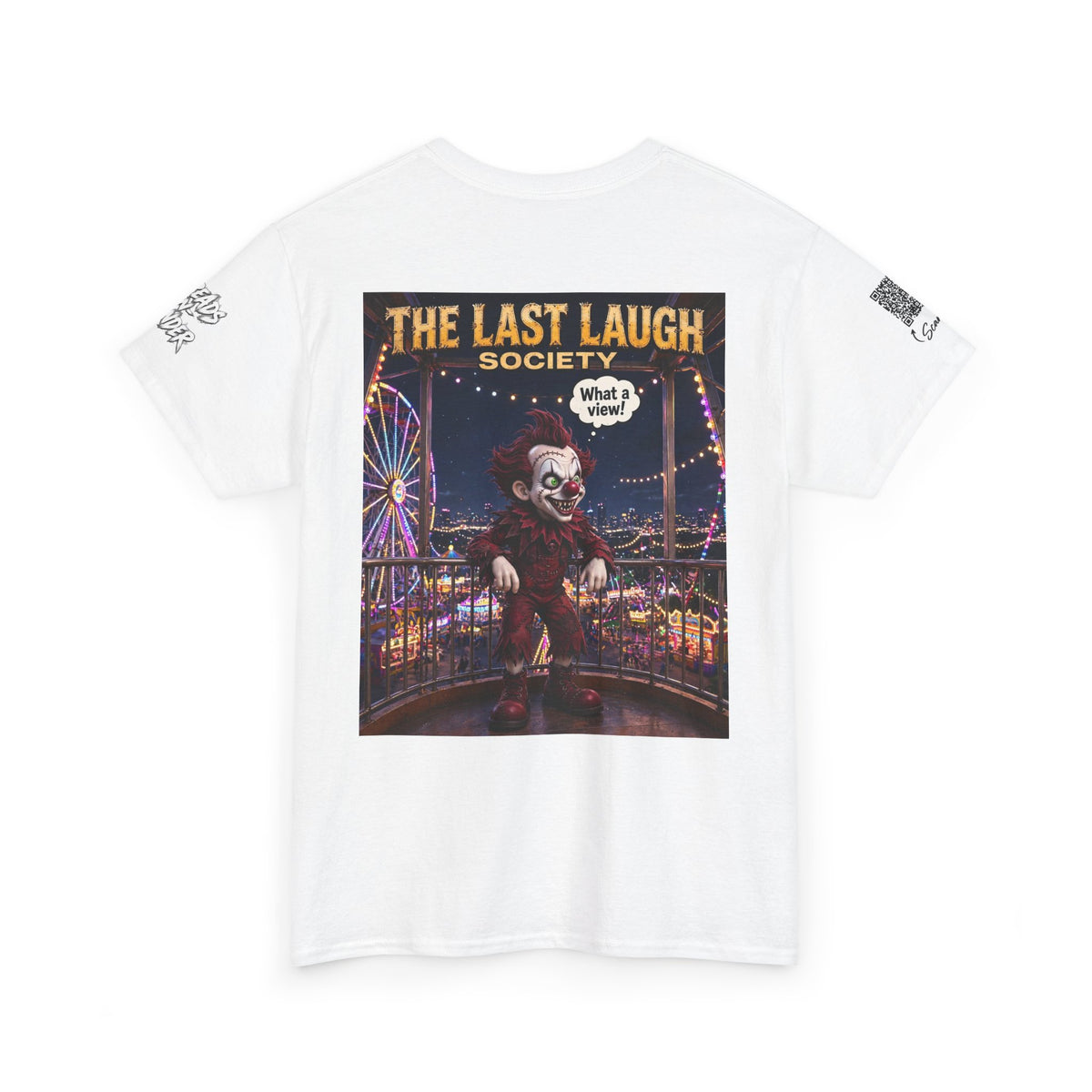 The Last Laugh Society Tee #101 — Carnival Clown Horror Graphic T-Shirt
