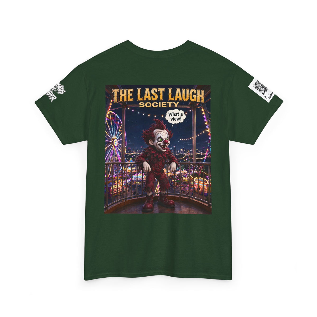 The Last Laugh Society Tee #101 — Carnival Clown Horror Graphic T-Shirt