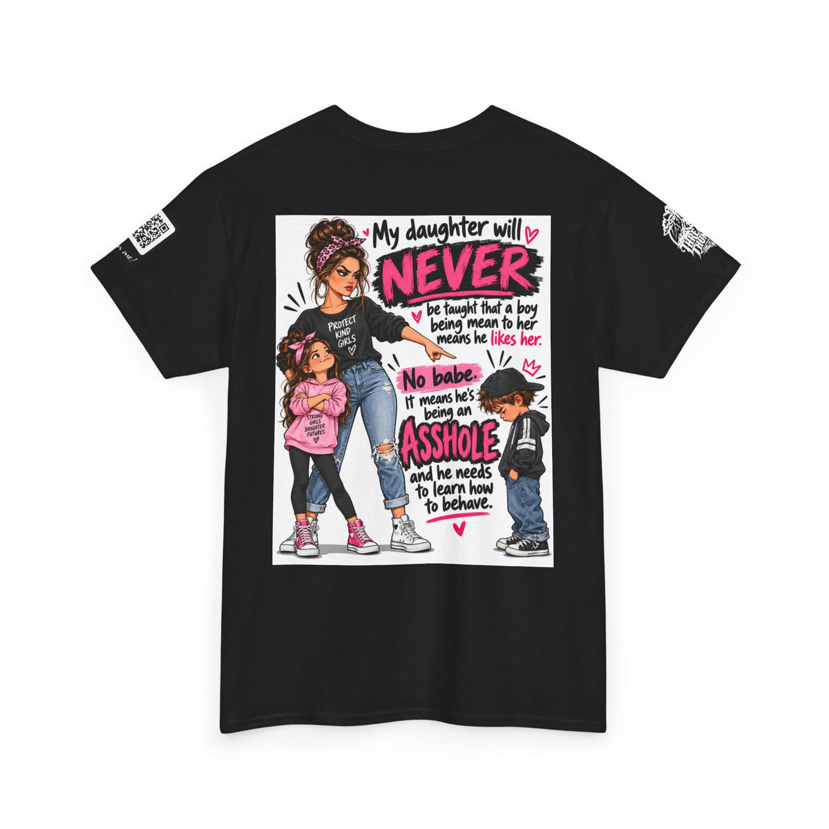 Mean Boys Are Assholes — Protective Mom Back Graphic Tee