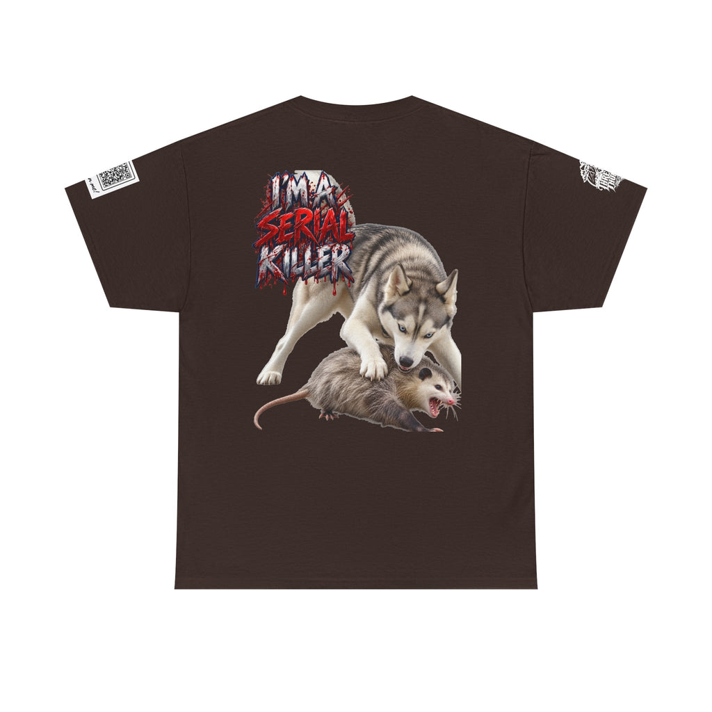Graphic Tee — 'I'm a Serial Killer' Husky Crushing Possum Design