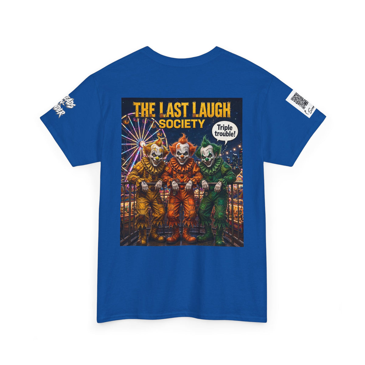 The Last Laugh Society Tee #160 — Carnival Clown Horror Graphic T-Shirt
