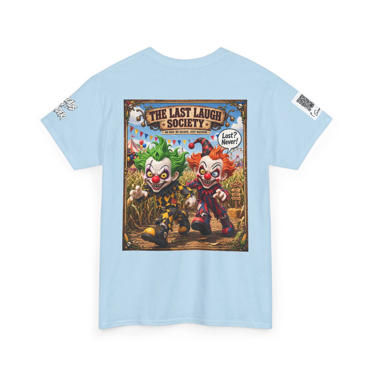 The Last Laugh Society Tee #128 — Carnival Clown Horror Graphic T-Shirt