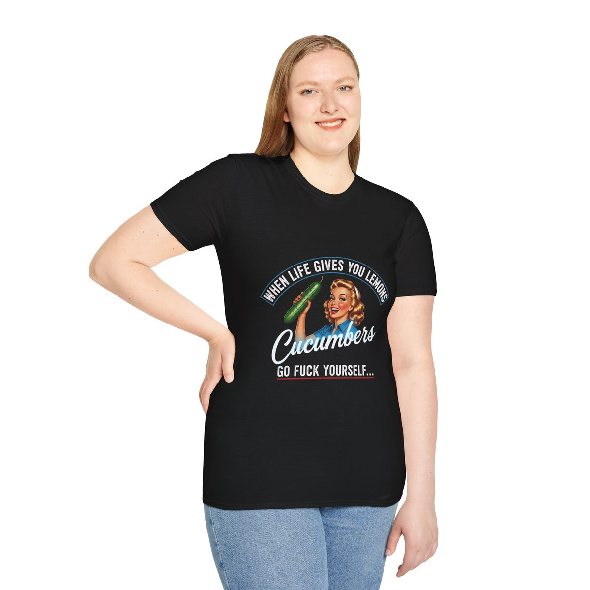 T-Shirt — "When Life Gives You Lemons... Cucumbers" Vintage Retro Graphic Tee