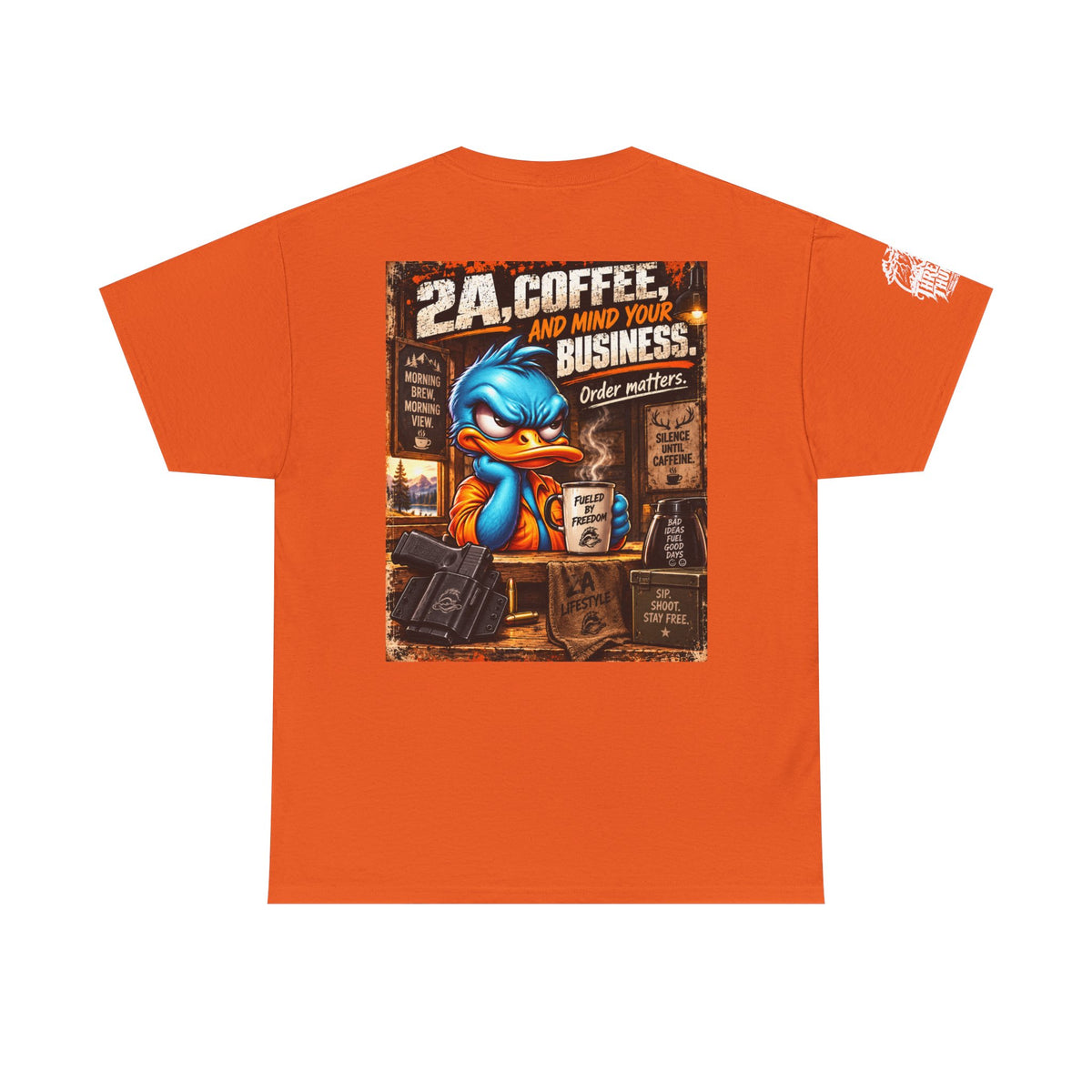 2A, Coffee, and Mind Your Business Back Graphic Tee