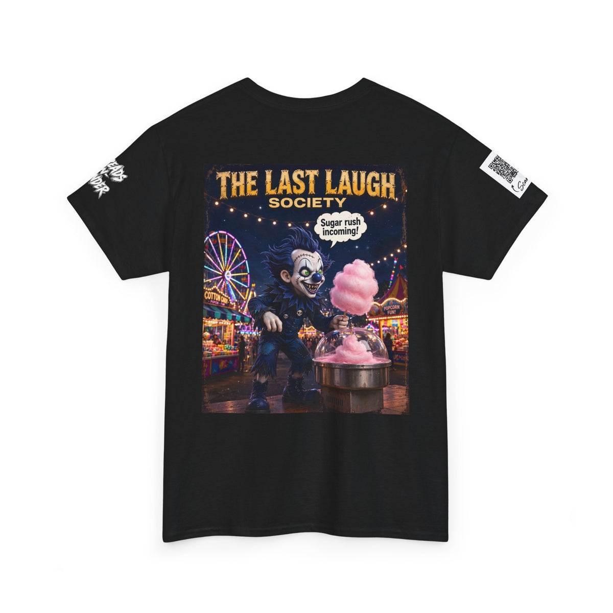 The Last Laugh Society Tee #110 — Carnival Clown Horror Graphic T-Shirt