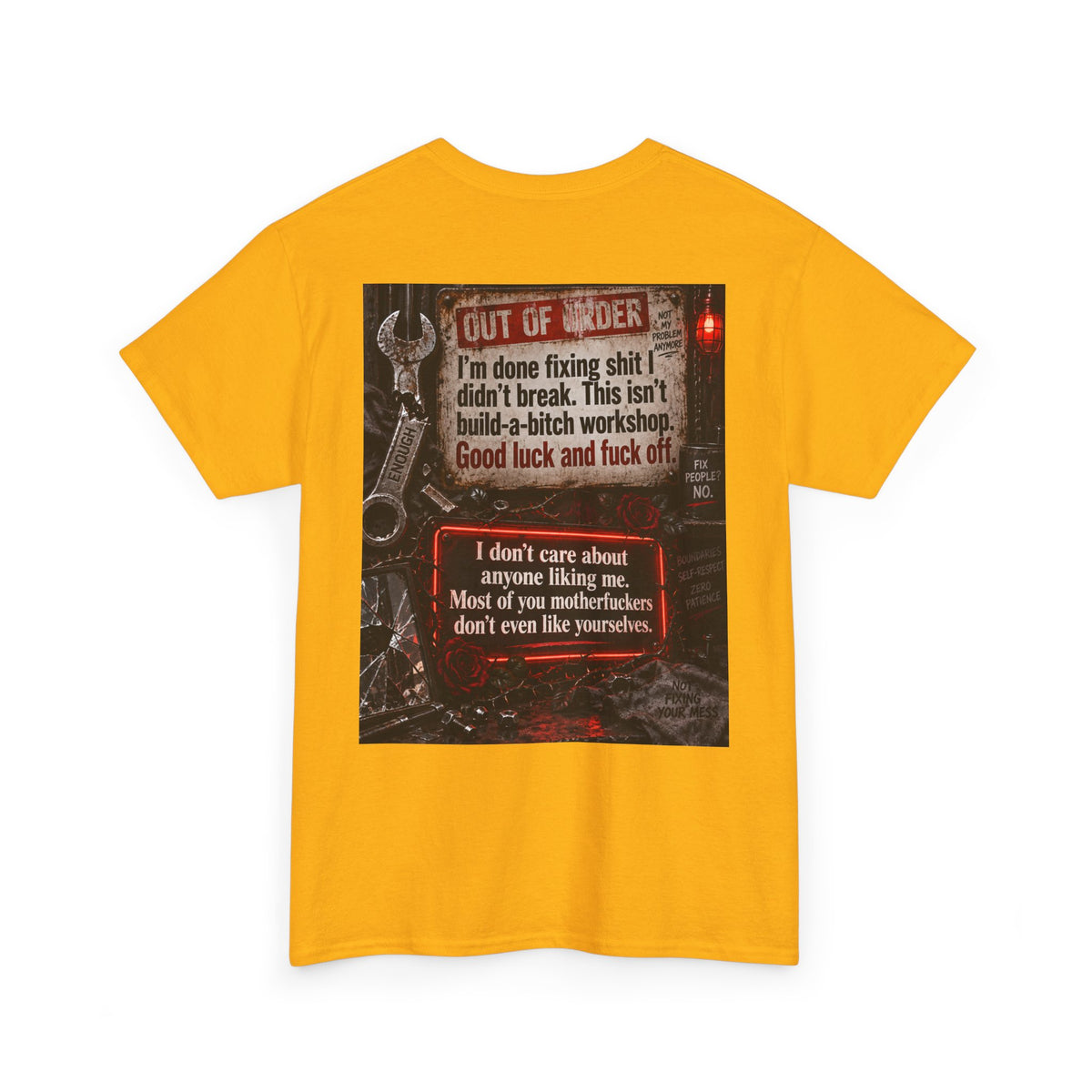 Mechanic Workshop T-Shirt — 'Out of Order' Funny Garage Repair Tee