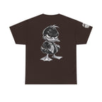 Monochrome Rebel Duck Character Back Graphic Tee