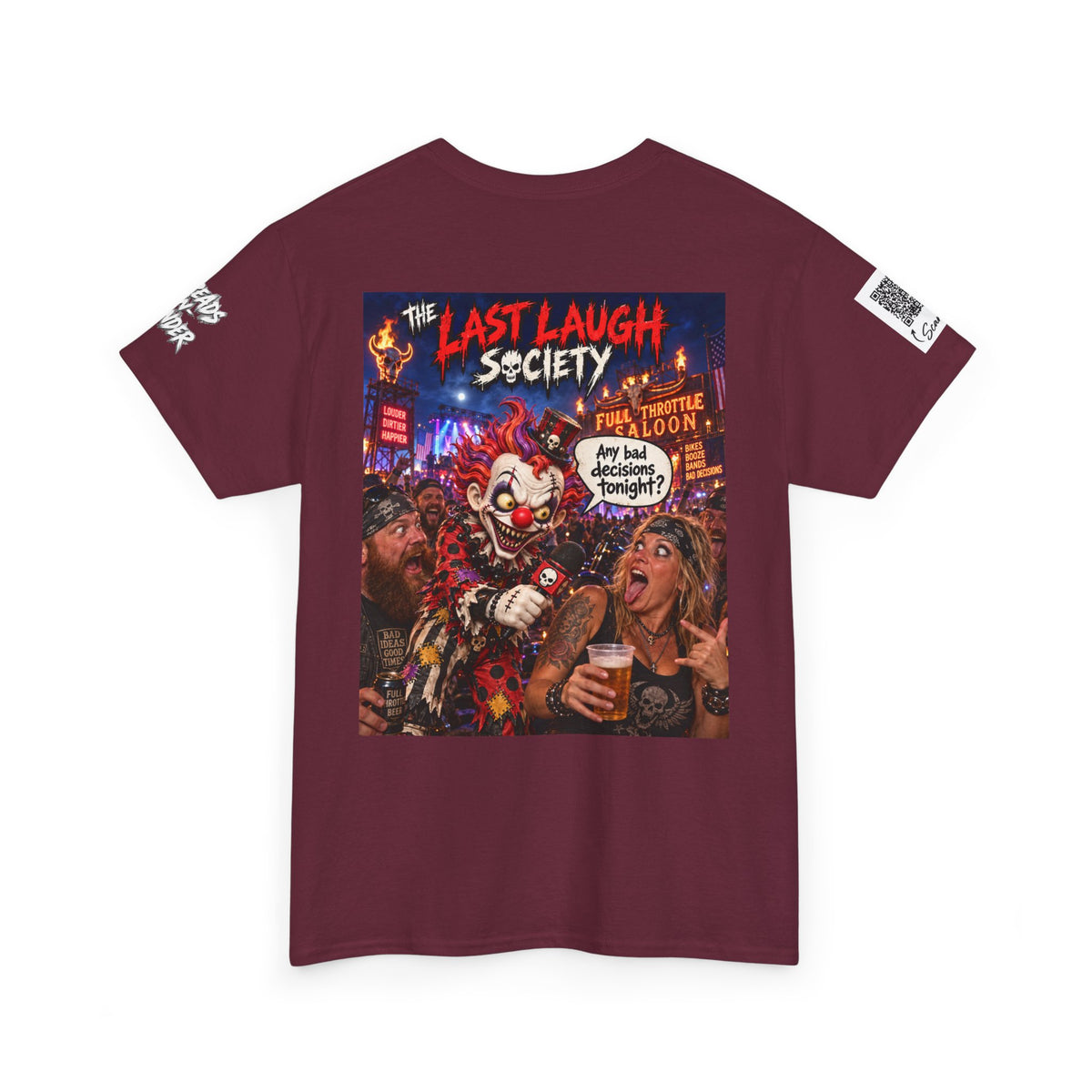 The Last Laugh Society Tee #131 — Carnival Clown Horror Graphic T-Shirt