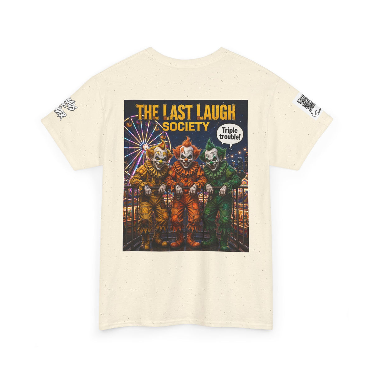 The Last Laugh Society Tee #160 — Carnival Clown Horror Graphic T-Shirt