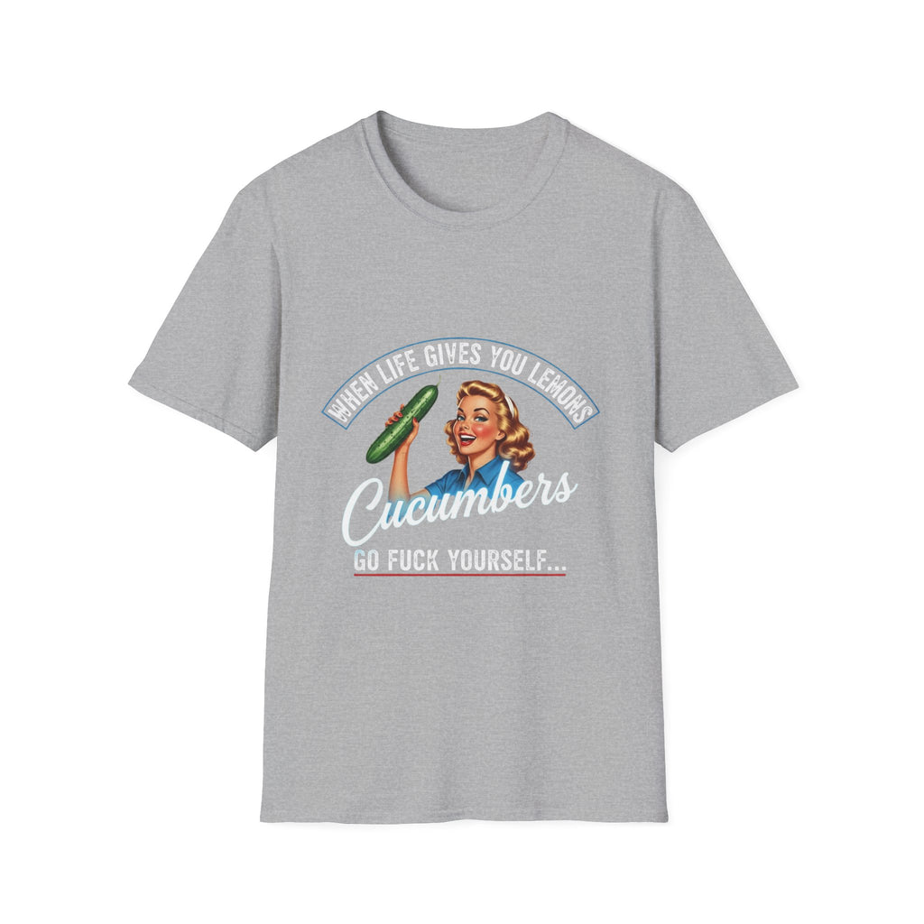 T-Shirt — "When Life Gives You Lemons... Cucumbers" Vintage Retro Graphic Tee