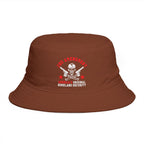 Bucket Hat - Red Liesbovt Homeland Security Skull Logo