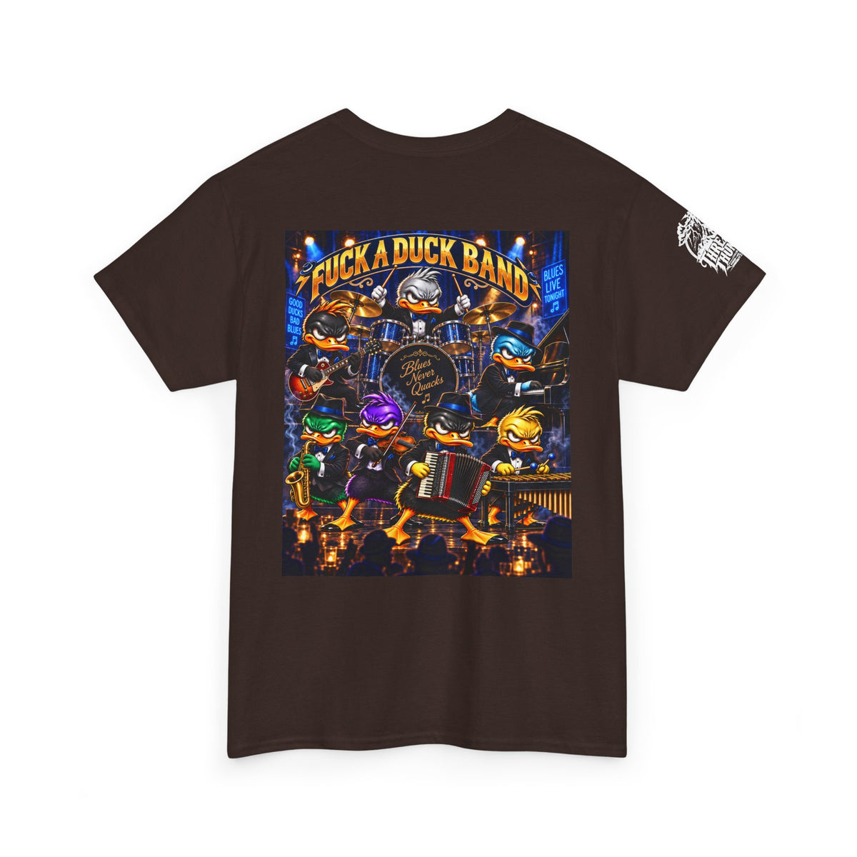 Blues, Tunes & Quacks — Duck Band Back Graphic Tee
