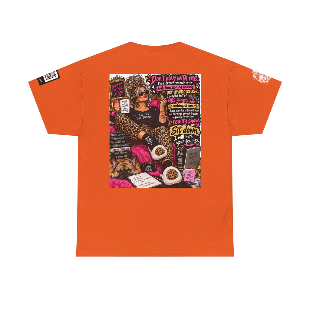 Grown Woman in Premenopause — 90s Gangsta Rap Back Graphic Tee