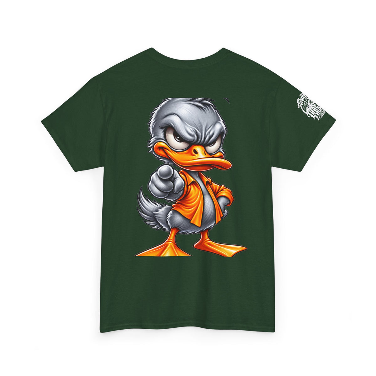Silver Rebel Duck Character Back Graphic Tee