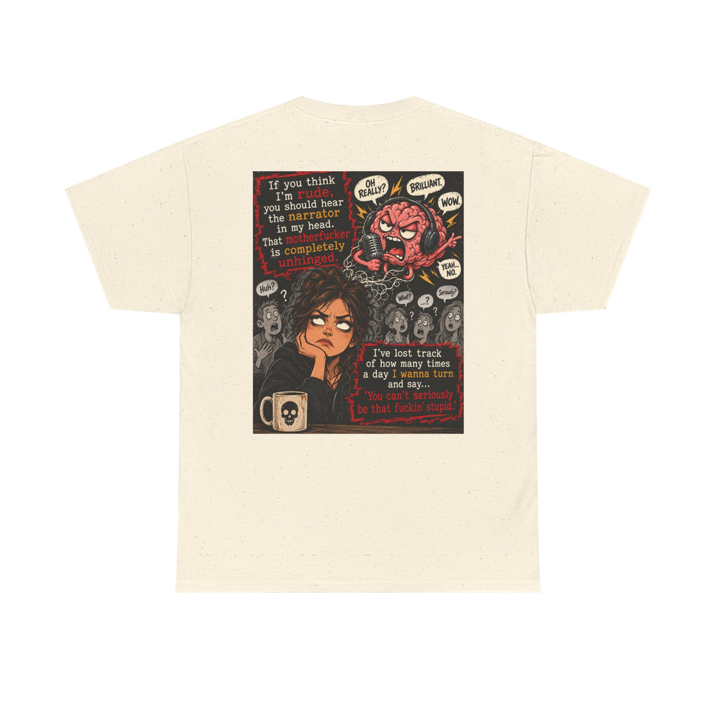 Anxious Brain Comic T‑Shirt — 'If you think I'm rude...' Mental Health Graphic Tee