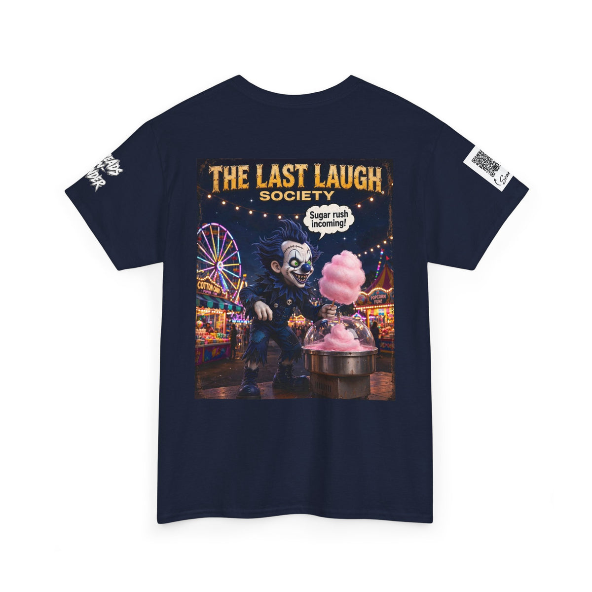 The Last Laugh Society Tee #110 — Carnival Clown Horror Graphic T-Shirt