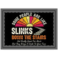 Throw Pillow — "Some People Are Like Slinks Down The Stairs" Vintage Sunset Quote Pillow