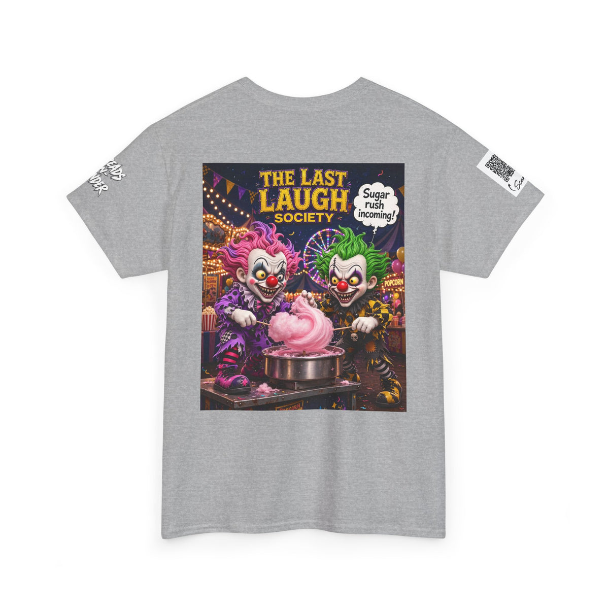 The Last Laugh Society Tee #134 — Carnival Clown Horror Graphic T-Shirt
