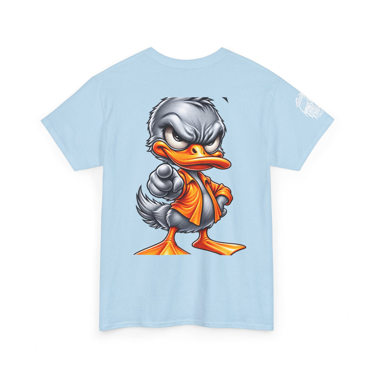 Silver Rebel Duck Character Back Graphic Tee