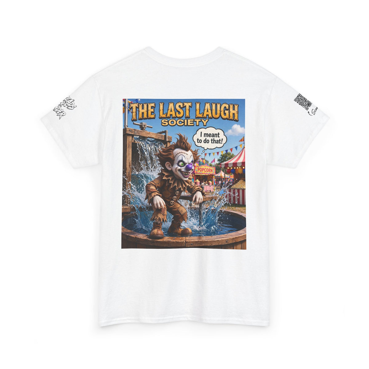 The Last Laugh Society Tee #113 — Carnival Clown Horror Graphic T-Shirt