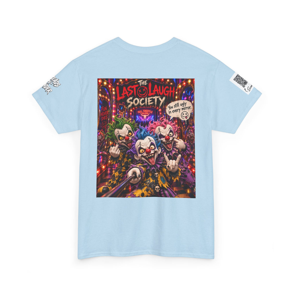 The Last Laugh Society Tee #147 — Carnival Clown Horror Graphic T-Shirt