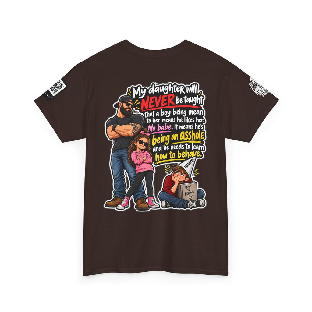My Daughter Won’t Learn That Mean Boys Like Her Back Graphic Tee