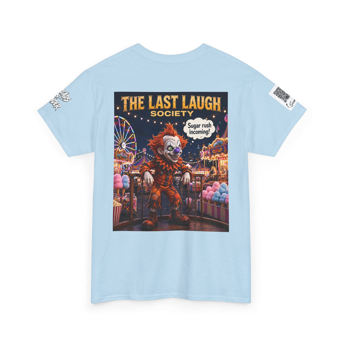 The Last Laugh Society Tee #155 — Carnival Clown Horror Graphic T-Shirt