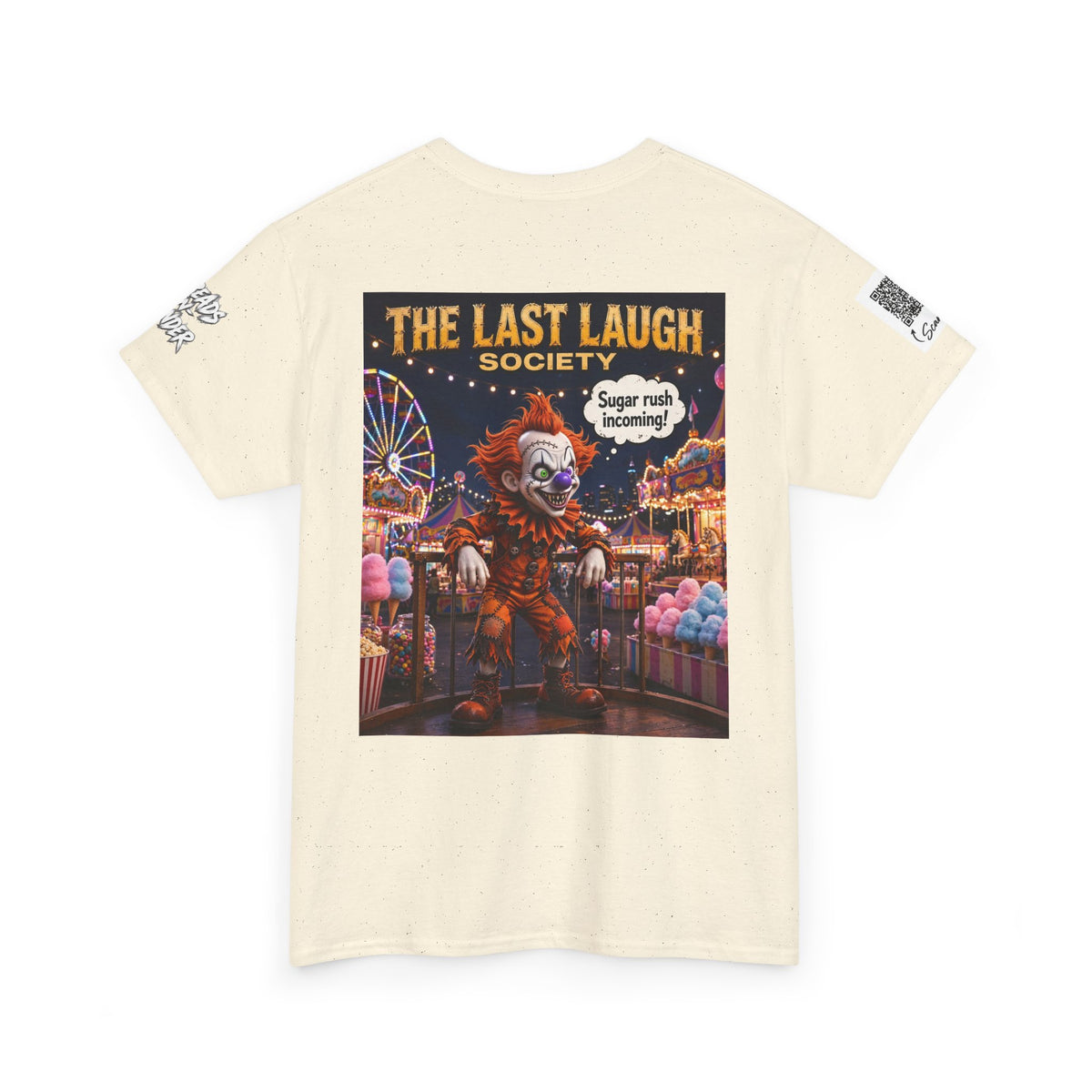 The Last Laugh Society Tee #155 — Carnival Clown Horror Graphic T-Shirt