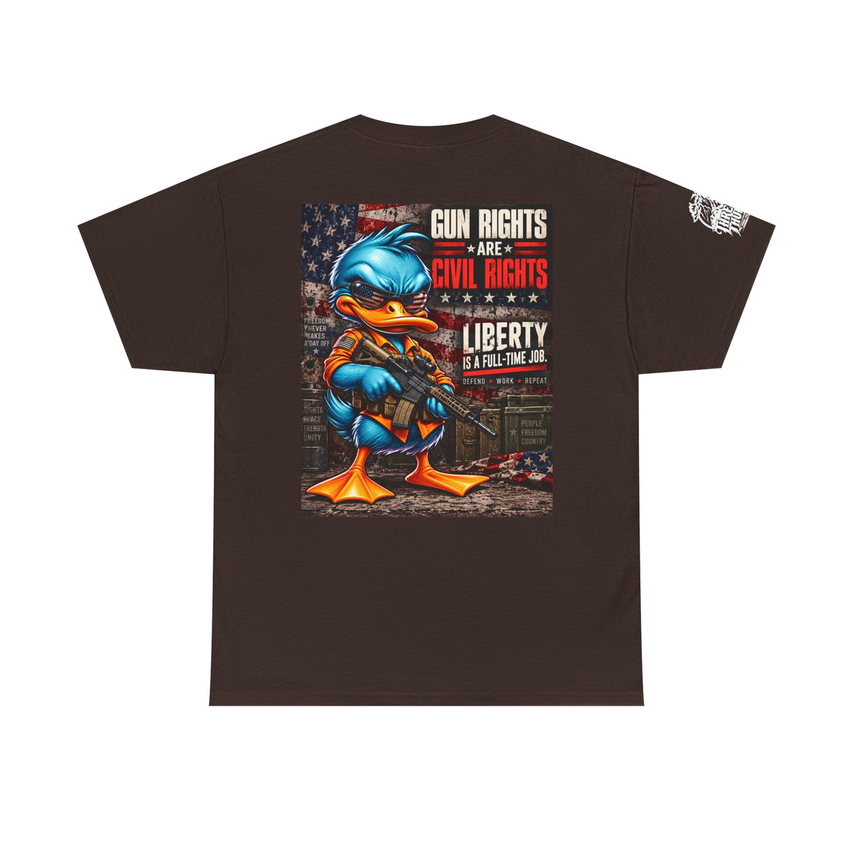 Gun Rights Are Civil Rights — Liberty Is a Full-Time Job Back Graphic Tee