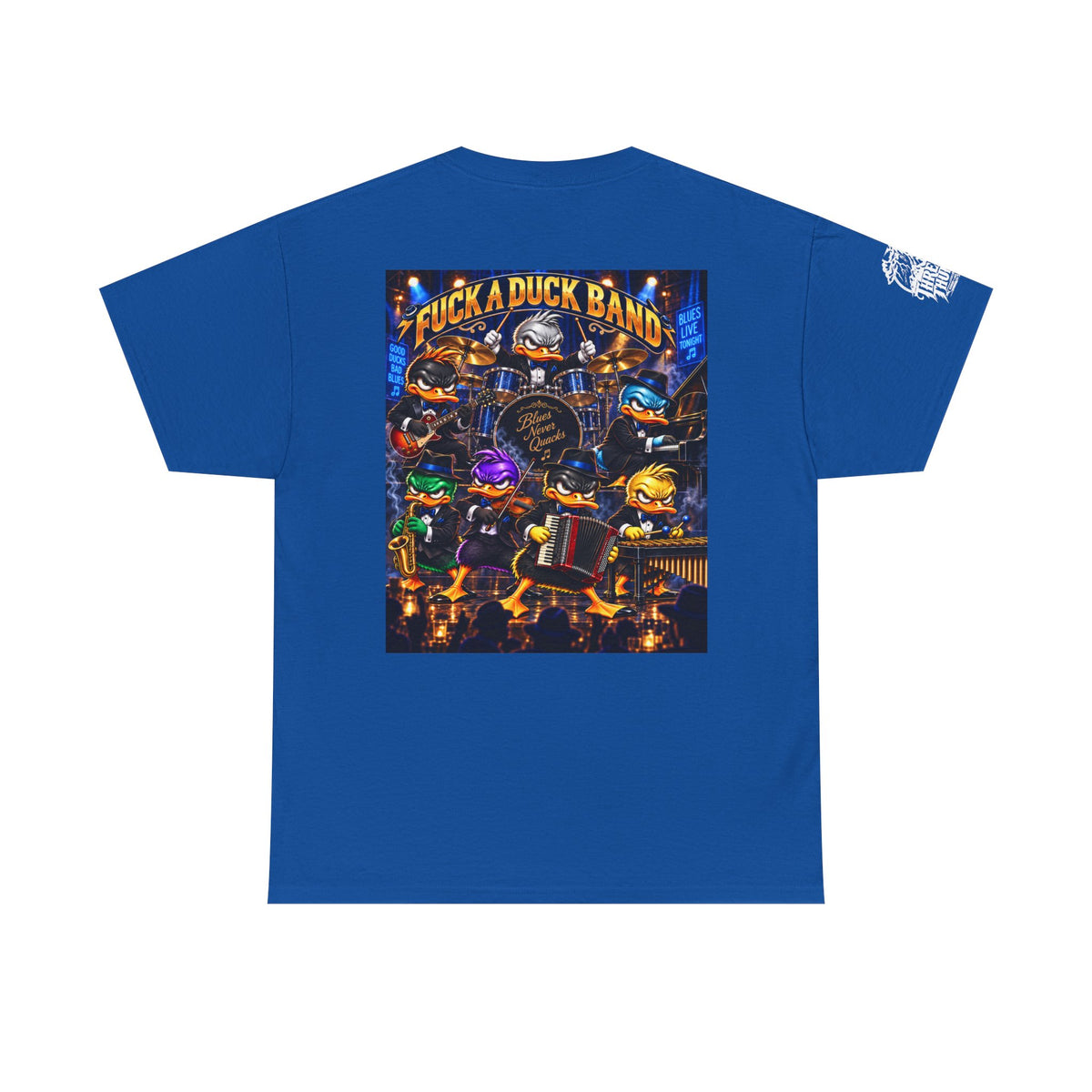 Blues, Tunes & Quacks — Duck Band Back Graphic Tee