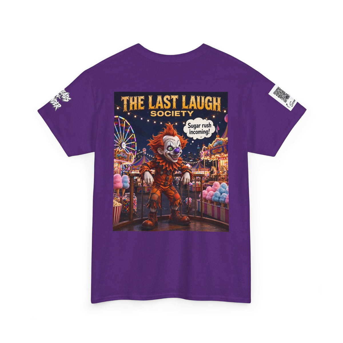 The Last Laugh Society Tee #155 — Carnival Clown Horror Graphic T-Shirt