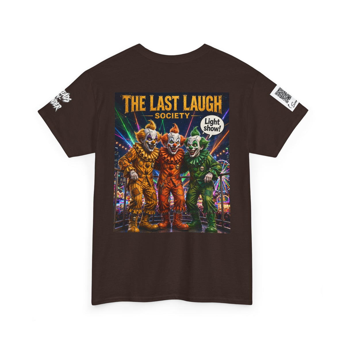 The Last Laugh Society Tee #150 — Carnival Clown Horror Graphic T-Shirt