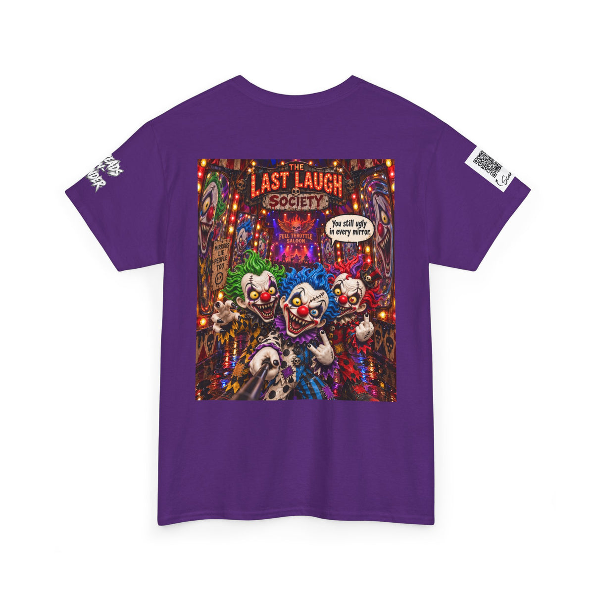 The Last Laugh Society Tee #116 — Carnival Clown Horror Graphic T-Shirt
