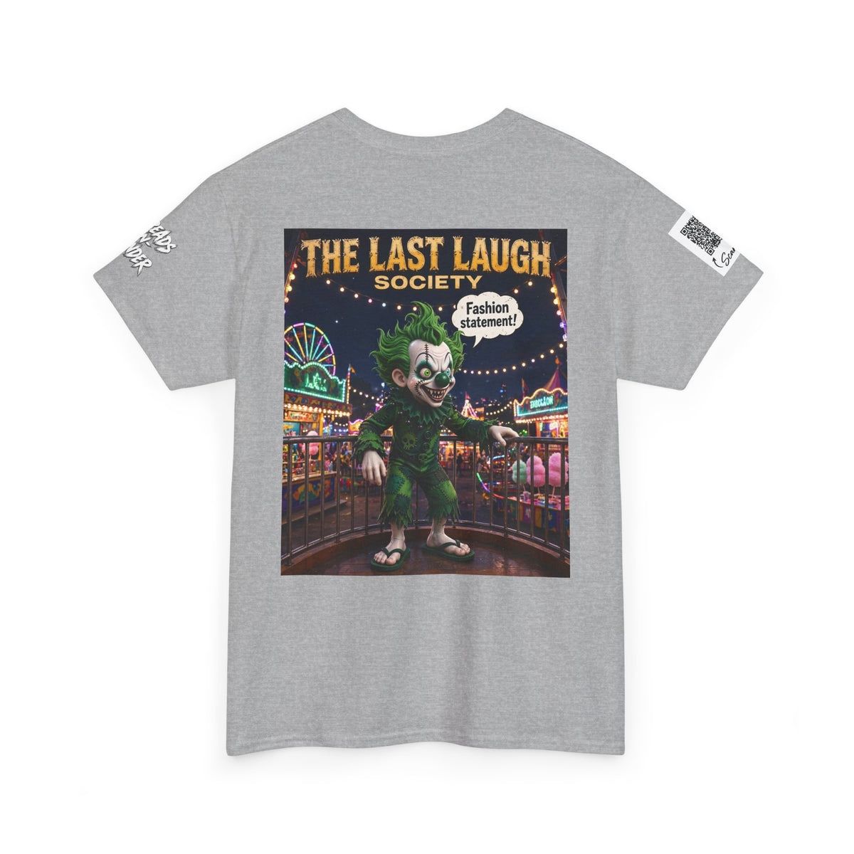 The Last Laugh Society Tee #141 — Carnival Clown Horror Graphic T-Shirt