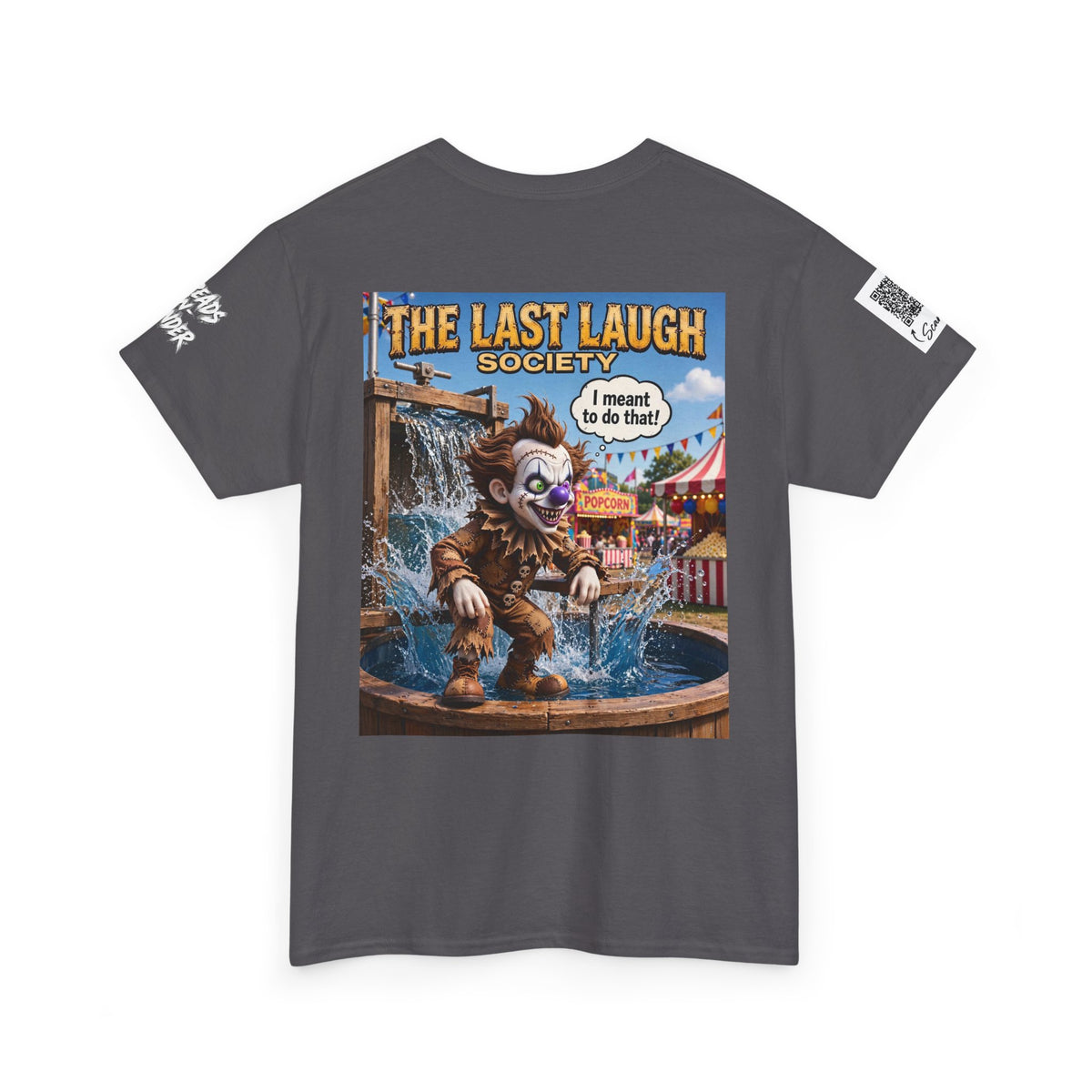 The Last Laugh Society Tee #113 — Carnival Clown Horror Graphic T-Shirt