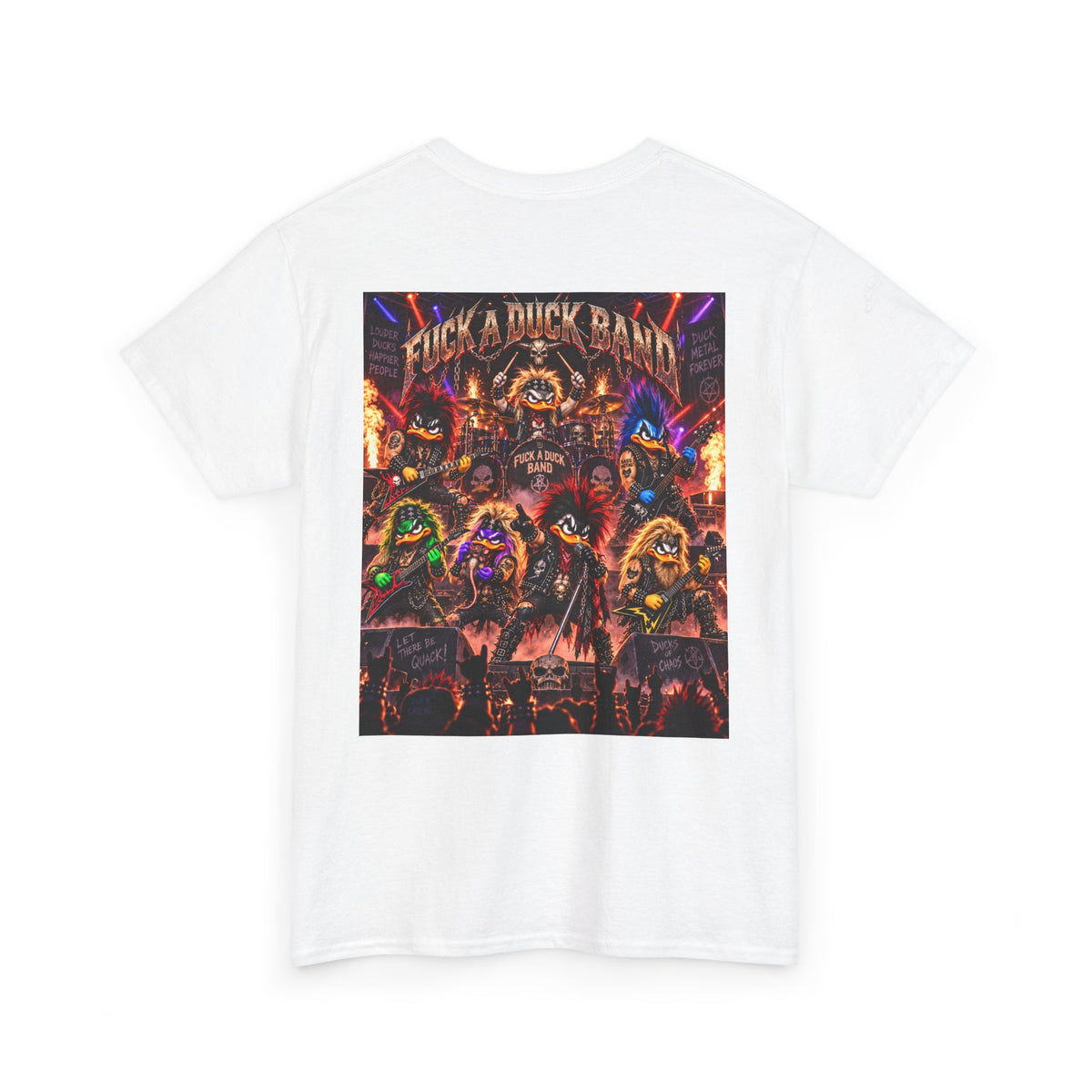 FUCK A DUCK BAND — Heavy Metal Quack Crew Back Graphic Tee