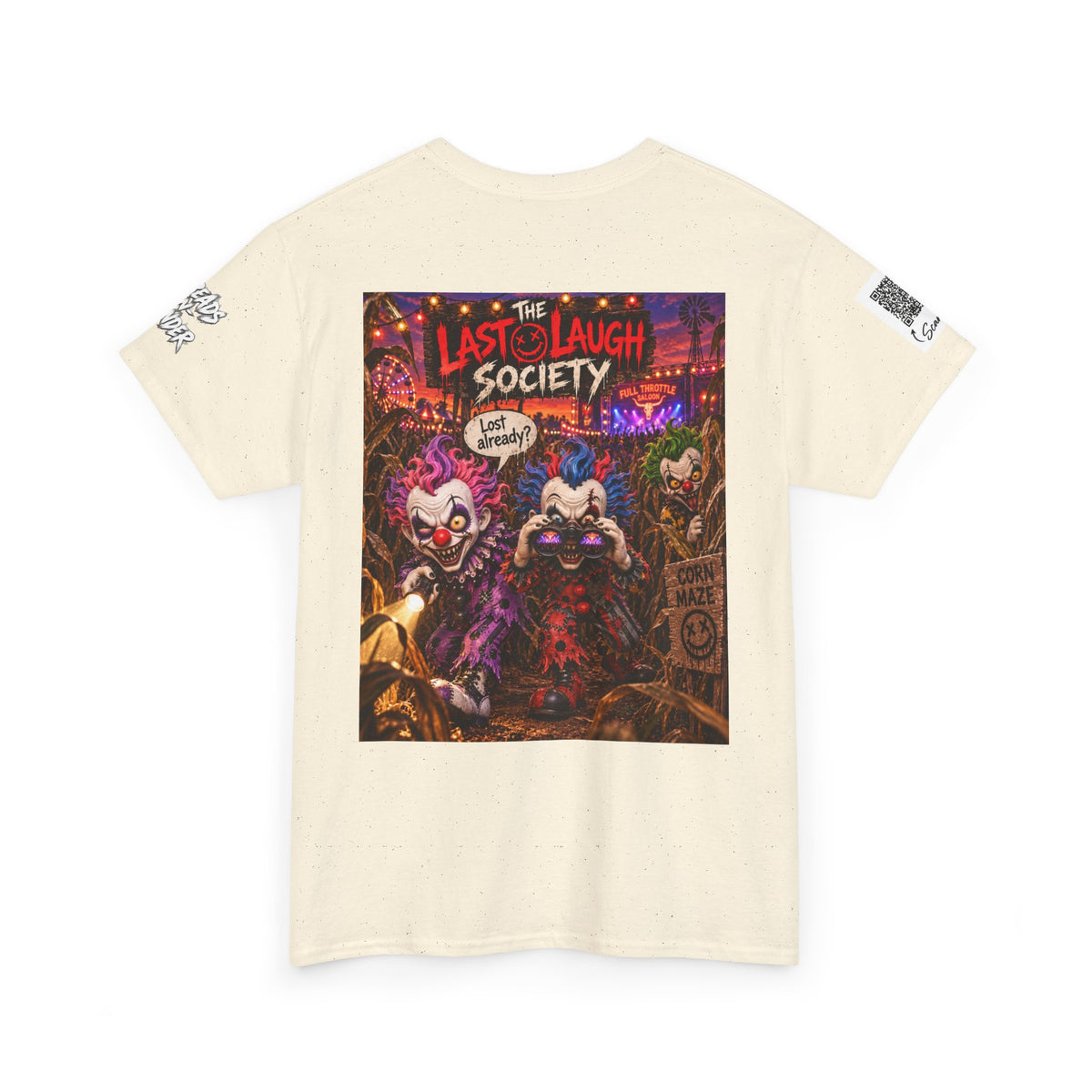 The Last Laugh Society Tee #149 — Carnival Clown Horror Graphic T-Shirt