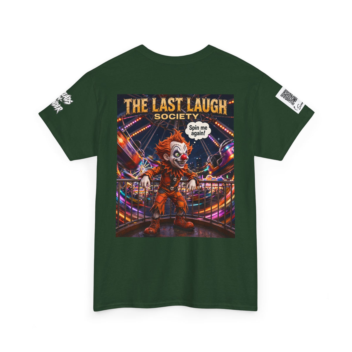 The Last Laugh Society Tee #163 — Carnival Clown Horror Graphic T-Shirt
