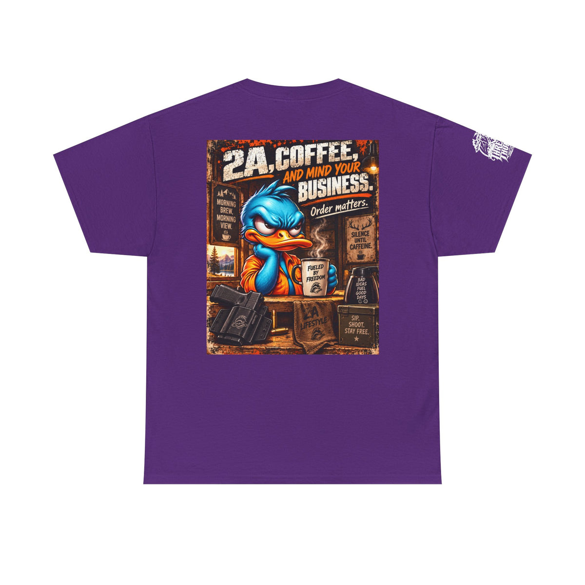 2A, Coffee, and Mind Your Business Back Graphic Tee
