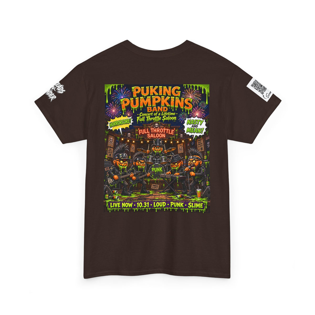 The puking Pumpkins Band — Concert of Life - Horror Graphic T-Shirt