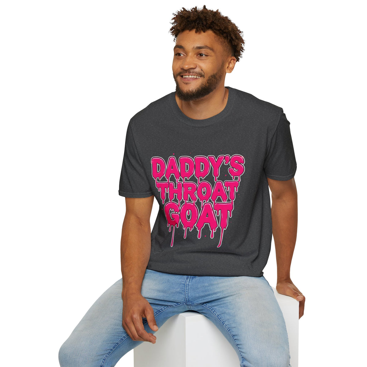 Graphic Tee — "Daddy's Throat" Drip Lettering Shirt